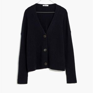 Madewell Navy Cardigan Sweater V-Neck Knit